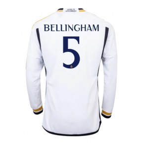 Real Madrid Jude Bellingham #5 Replica Home Stadium Shirt 2023-24 Long Sleeve
